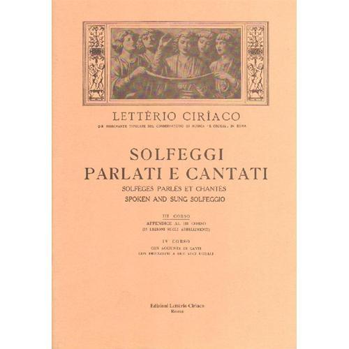 Ciriaco Solfeggi parlati e cantati III CORSO - Edizioni E. DI. M. Roma 