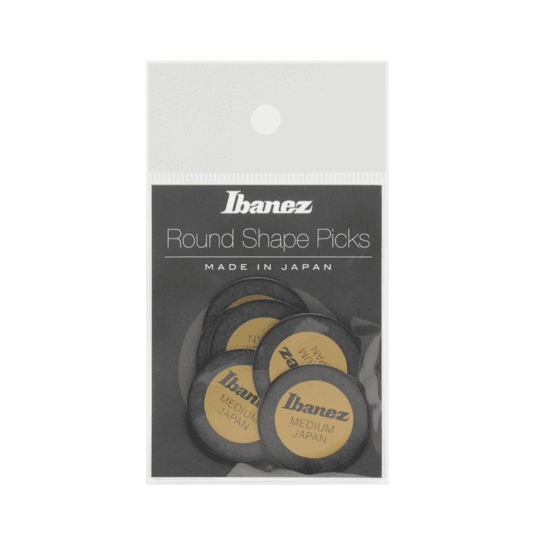 Ibanez PPA1M-BK Round Shape Picks Medium Polyacetal Plettro