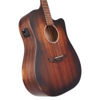 D'Angelico Premier Bowery LS Aged Mahogany Chitarra acustica elettrificata_4