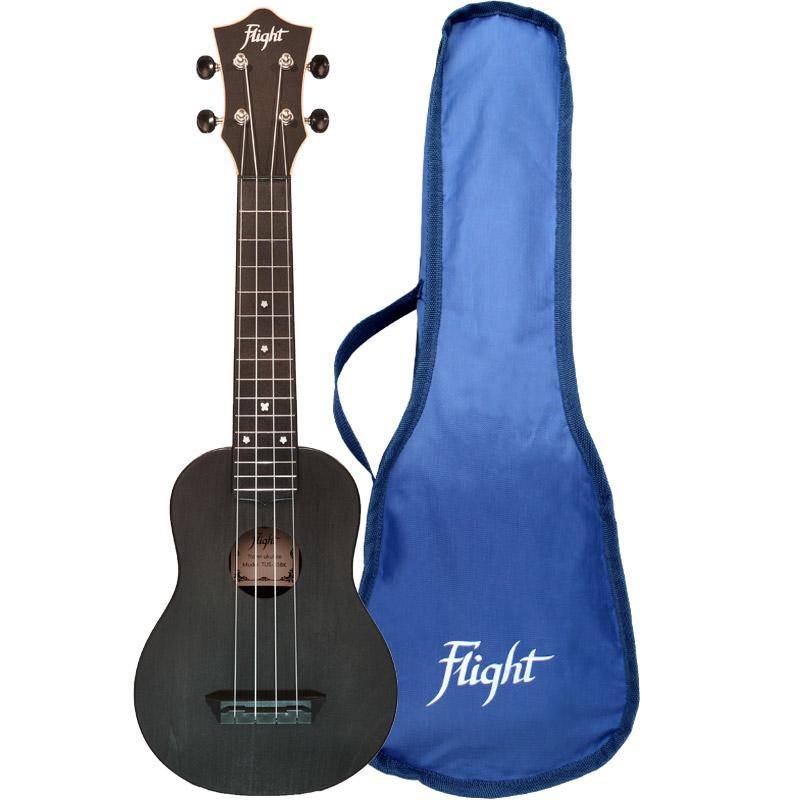 Flight TUS35 Travel Ukulele Black Soprano con Borsa