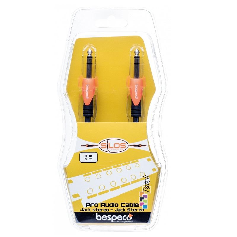 Bespeco SLSS300 Cavo jack stereo maschio 6,3 mm / jack stereo maschio 6,3mm 3m