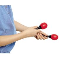 Nino Percussion Nino569R Maracas Ovali in Plastica Rosso_2