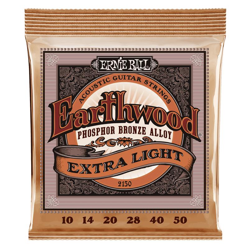 Ernie Ball 2150 Earthwood Phosphor Bronze Extra Light Acoustic 10-50 Corde per chitarra acustica