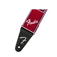 Fender WeighLess Monogram Strap, Red/White/Blue 2