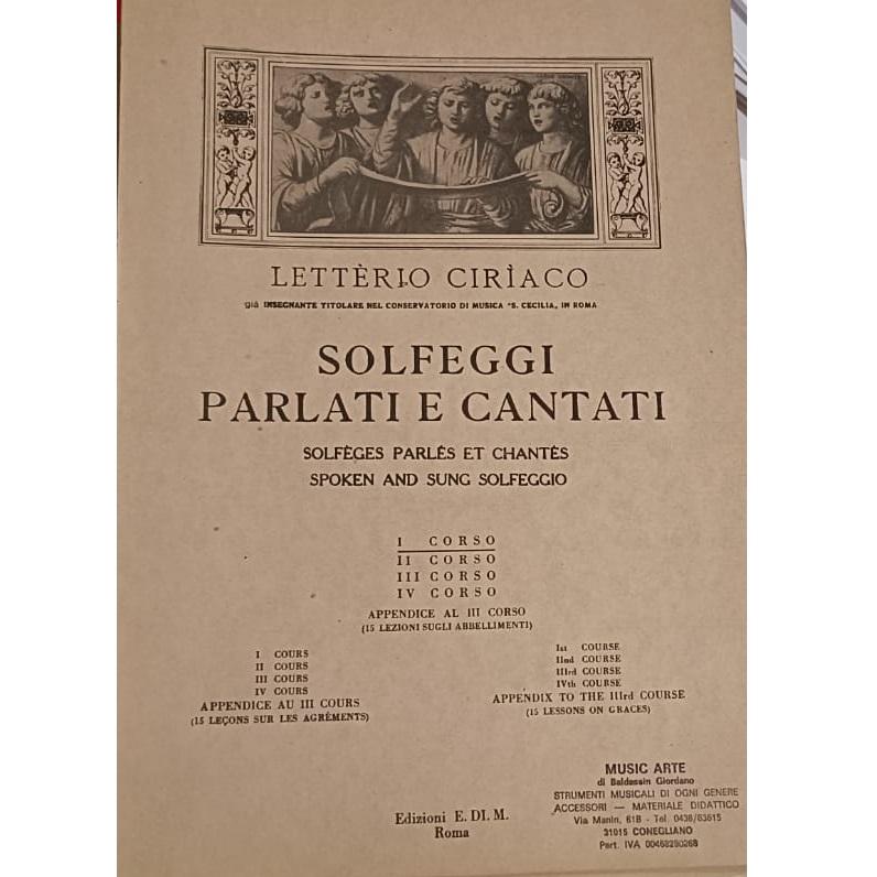 Ciriaco Solfeggi parlati e cantati I Corso - Edizioni E. DI. M. Roma