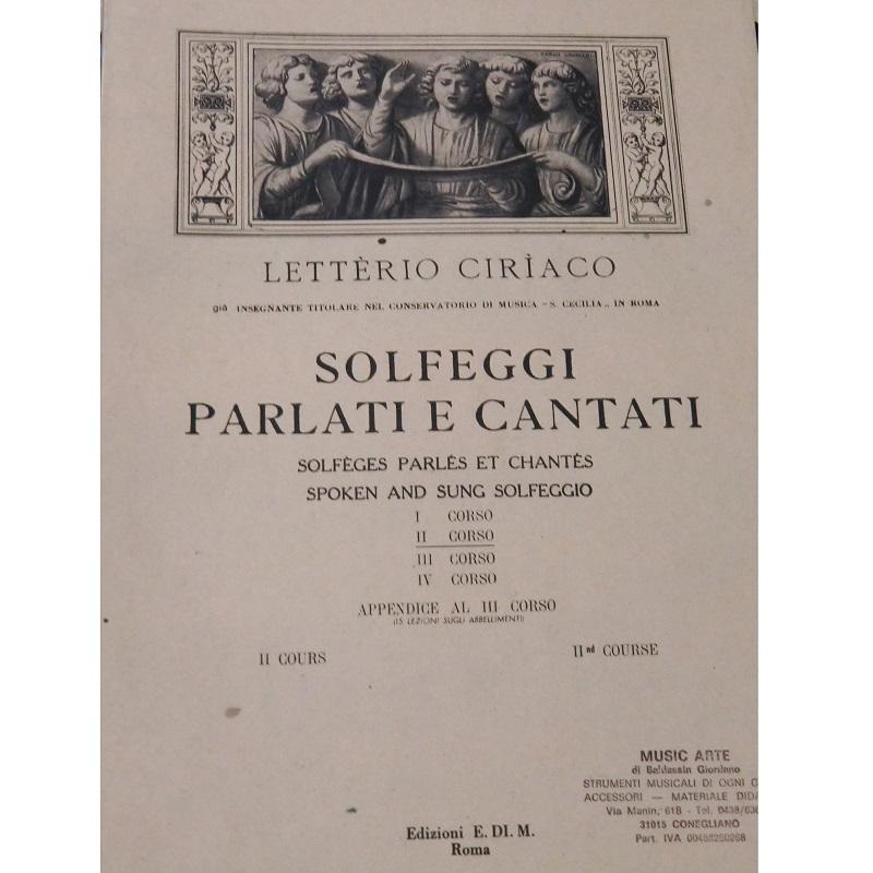 Ciriaco Solfeggi parlati e cantati II Corso - Edizioni E. DI. M. Roma