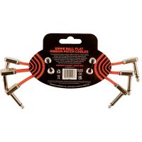 Ernie Ball 6402 Flat Ribbon Patch Cable Red 15,24cm 3-Pk Cavo_2