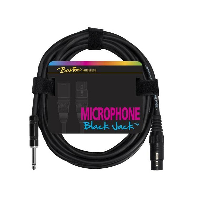 Boston MC-230-5 Cavo microfonico, 1x XLR F 3 poli - 1x Jack M mono, 5,00m, nero