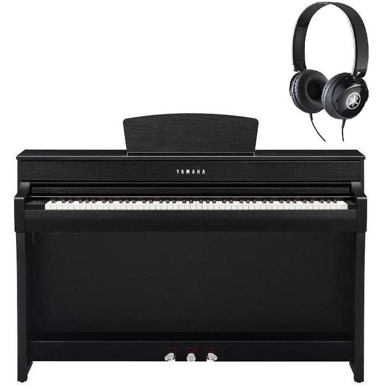 Yamaha CLP735 B Black con Cuffie Yamaha Pianoforte Digitale