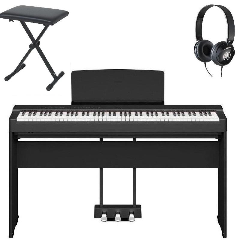 Yamaha P-225 Black Pianoforte Digitale + Stand L200 B + Pedaliera LP1 B + Panca KB-20 e Cuffie in omaggio ULTIMI PEZZI