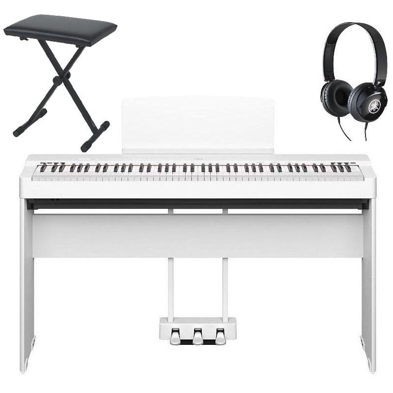 Yamaha P-225 White Pianoforte Digitale + Stand L200 WH + Pedaliera LP1 WH + Panca KB-20 e Cuffie in omaggio ULTIMI PEZZI