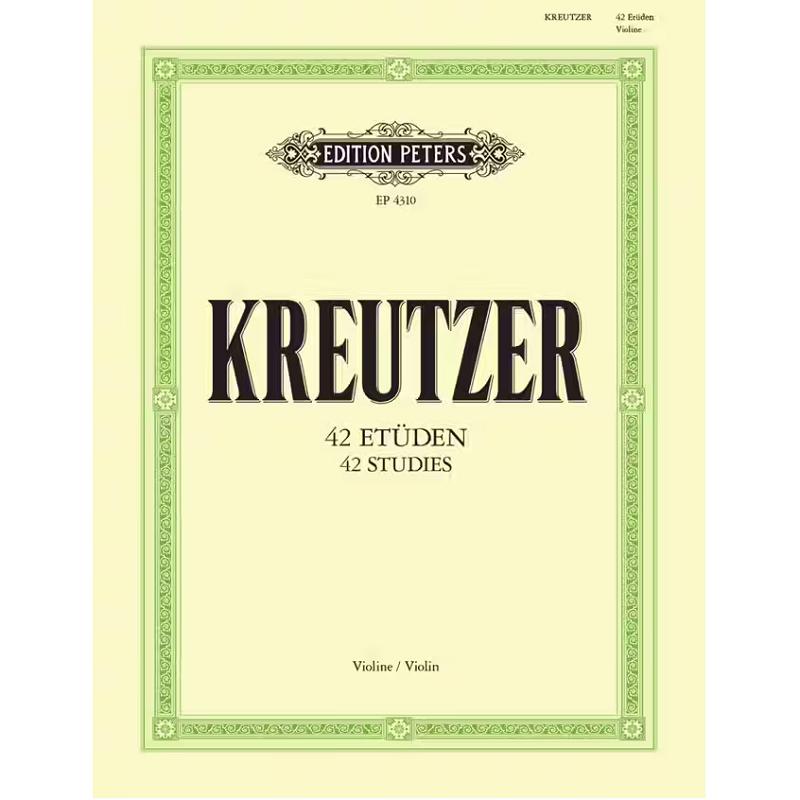 Kreutzer 42 Studi Ed. Peters per Violino