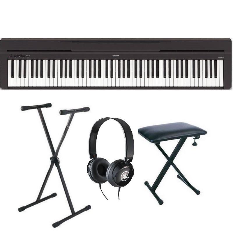 Yamaha P45 + Stand a X + Panca in metallo e Cuffie Yamaha Pianoforte Digitale