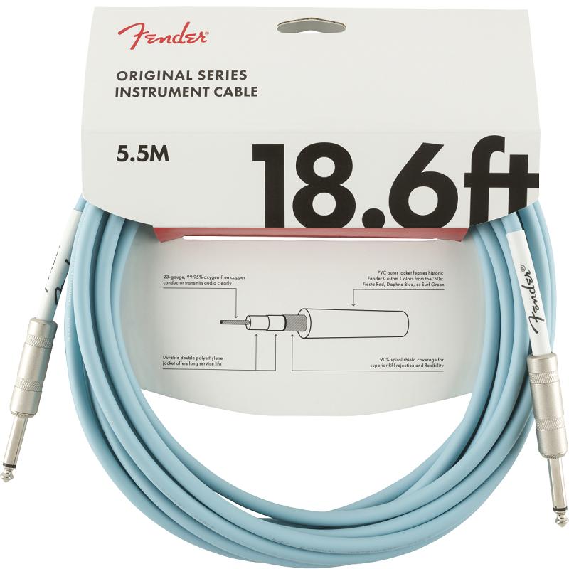 Fender Original Series Instrument Cable 5.5m Daphne Blue Cavo