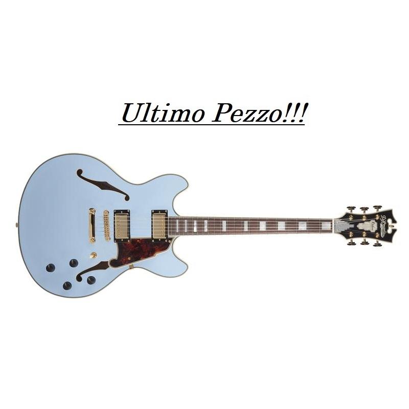 D'Angelico Deluxe DC Matte Powder Blue LTD Chitarra Semiacustica ULTIMO PEZZO