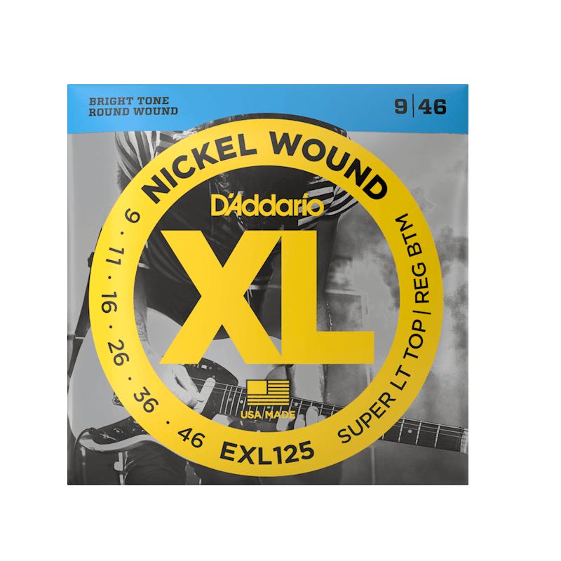 D'Addario EXL125 Super Light Top / Regular Botton Muta di corde per chitarra elettrica