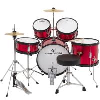 Soundsation JDK100-MR Drum Set 5 pcs junior metallic red Batteria acustica per bambini_2