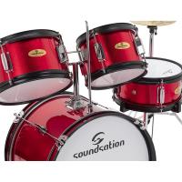 Soundsation JDK100-MR Drum Set 5 pcs junior metallic red Batteria acustica per bambini_3