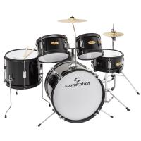 Soundsation JDK100-BK Drum Set 5 pcs junior black Batteria acustica per bambini