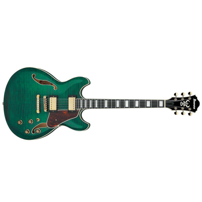 Ibanez AS93FM TMG Transparent Moss Green Chitarra Semiacustica