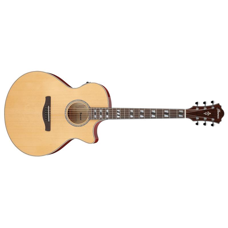 Ibanez AE170 NTR Natural High Gloss Transparent Red High Gloss Chitarra Acustica Elettrificata