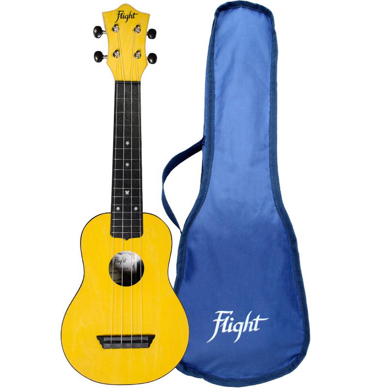 Flight TUS35 Yellow Travel Ukulele Soprano con Borsa