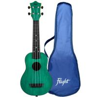 Flight TUS35 Green Travel Ukulele Soprano con Borsa