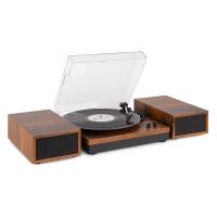 Fenton RP165 Record Player+Sp.BT Wood Giradischi